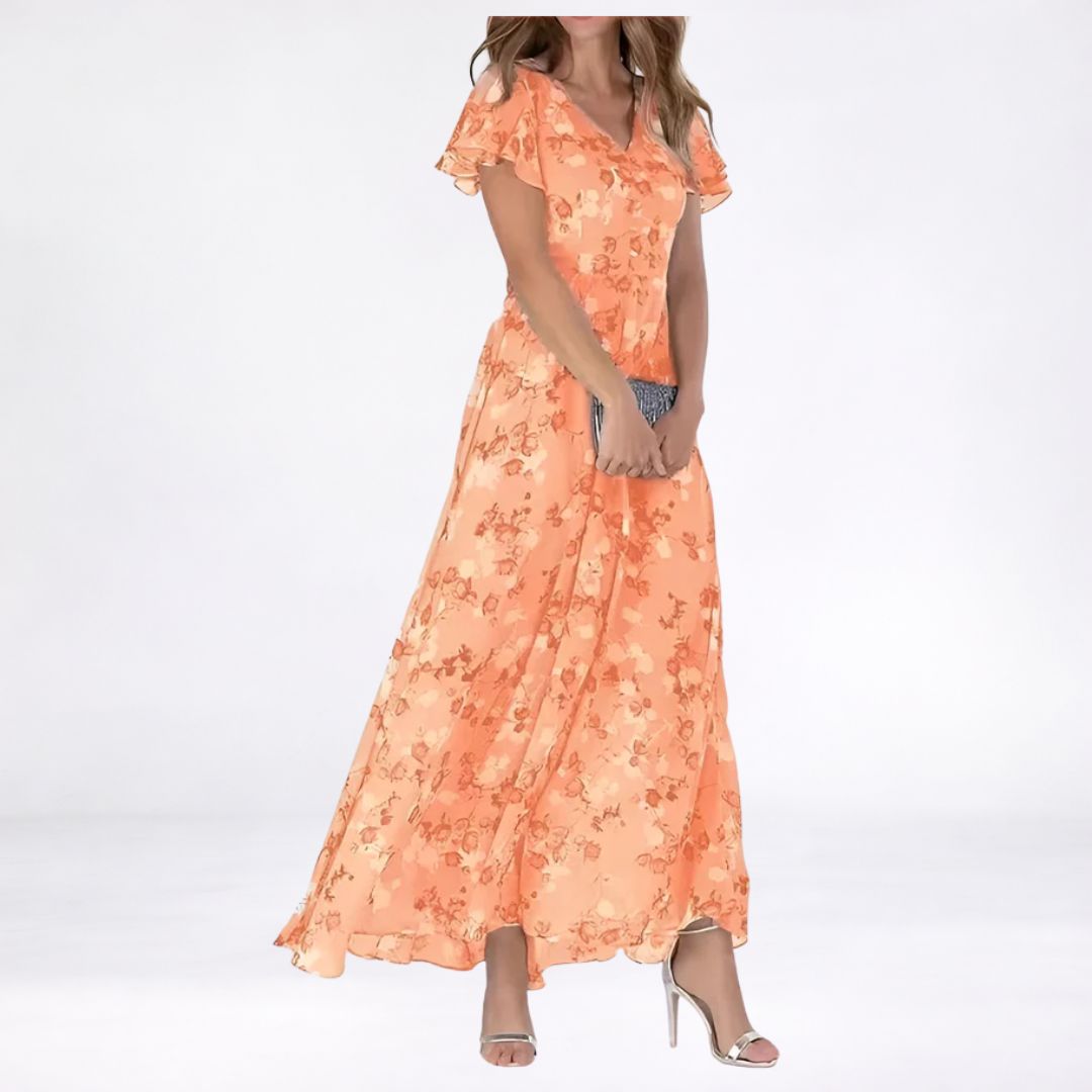 Susana | Vestido largo floral que estiliza