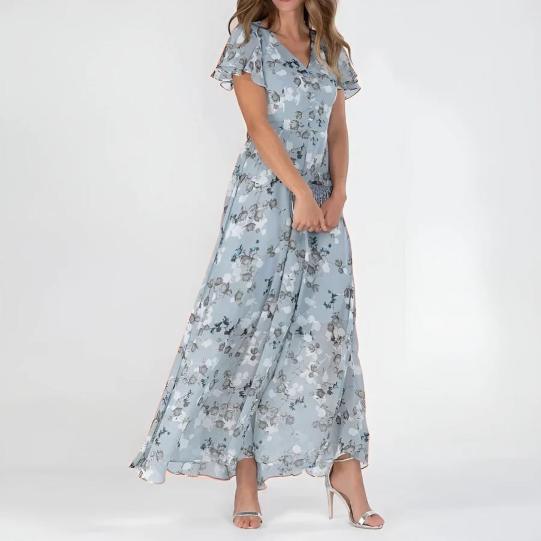 Susana | Vestido largo floral que estiliza