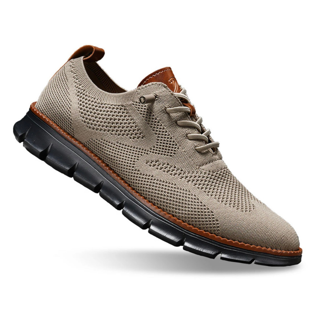 Livio zapatilla casual ligera topo con suela negra #color_Topo suela negra