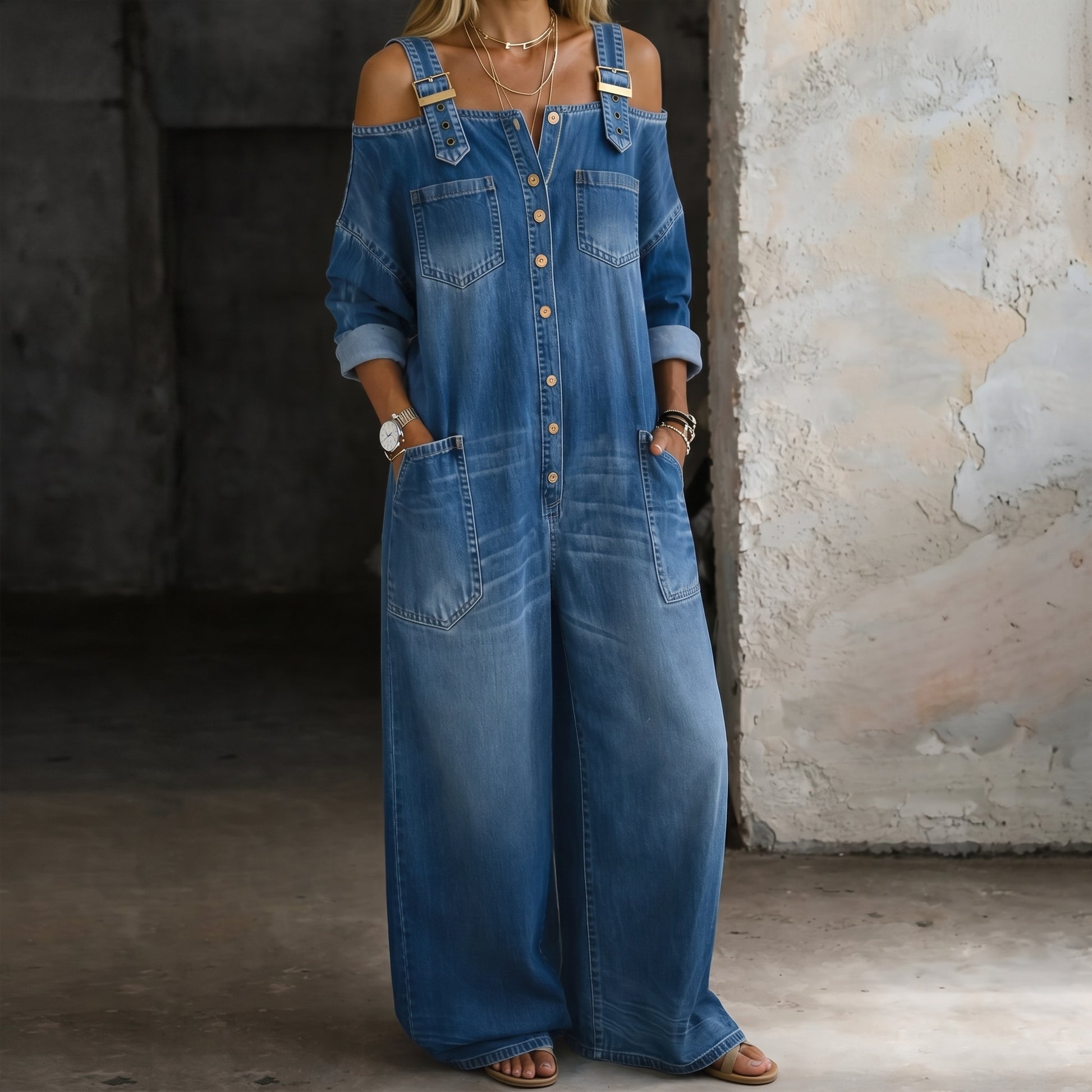 Sofia - Mono denim oversize de diario - vista 1 | Martina Valero
