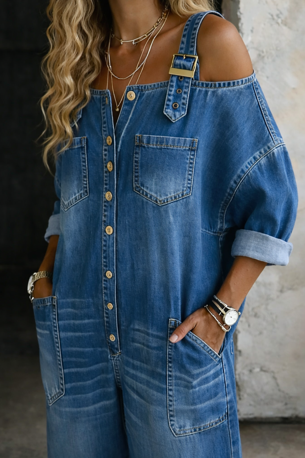 Sofia | Mono denim oversize de diario