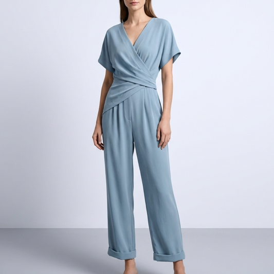 Luna - Mono Elegante de Verano color Azul | Martina Valero
