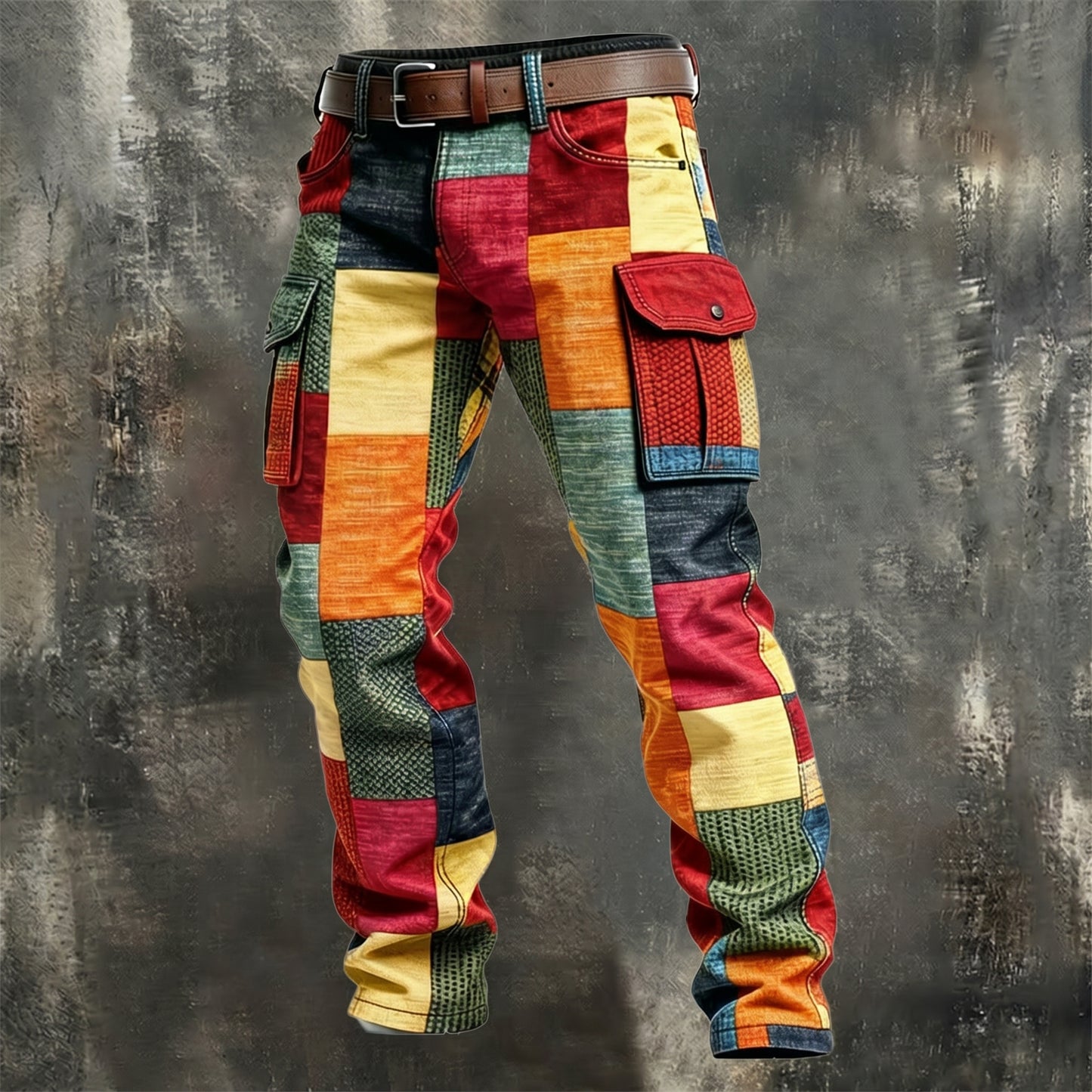 Evan | Pantalones cargo de patchwork para hombre