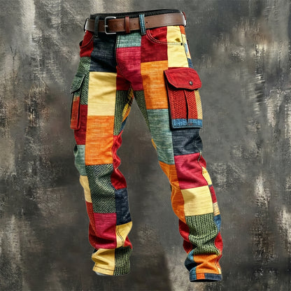 Evan | Pantalones cargo de patchwork para hombre