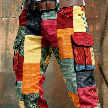 Evan | Pantalones cargo de patchwork para hombre