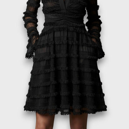 Parisa | Vestido con flecos transparentes