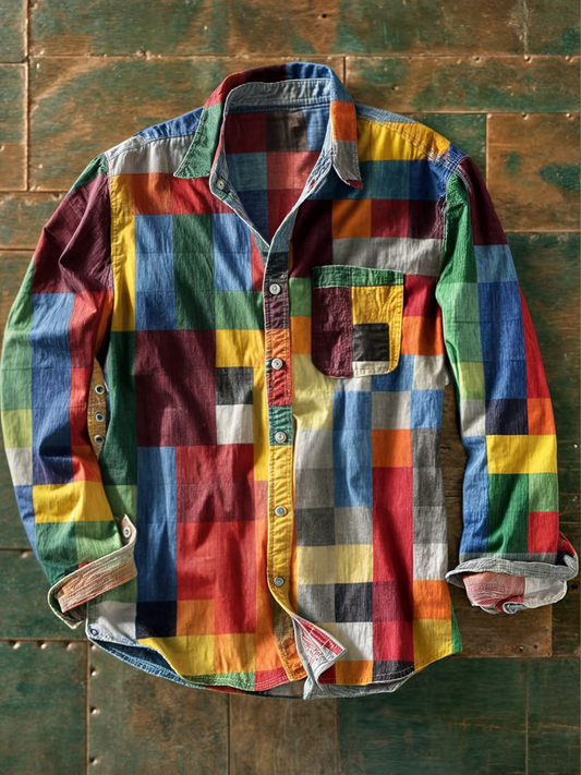 Gael | Camisa Patchwork Vintage